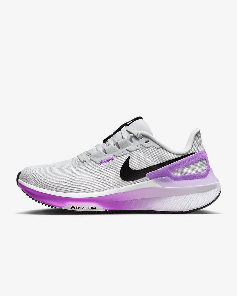 Nike Structure 25 Damen-Straßenlaufschuh - Weiß/Pure Platinum/Fuchsia Dream/Schwarz