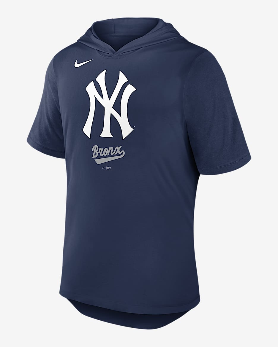 Playera Nike Dri-FIT de la MLB con gorro para hombre New York Yankees Logo - Azul marino