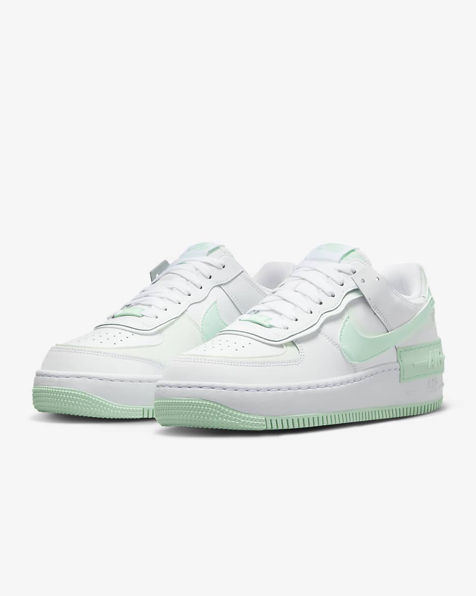 Sapatilhas Nike Air Force 1 Shadow para mulher - Branco/Verde Barely/Mint Foam