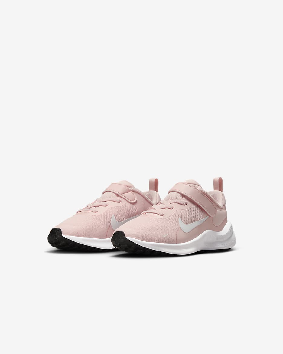 Nike Revolution 7 Younger Kids' Shoes - Echo Pink/White/Black/Summit White