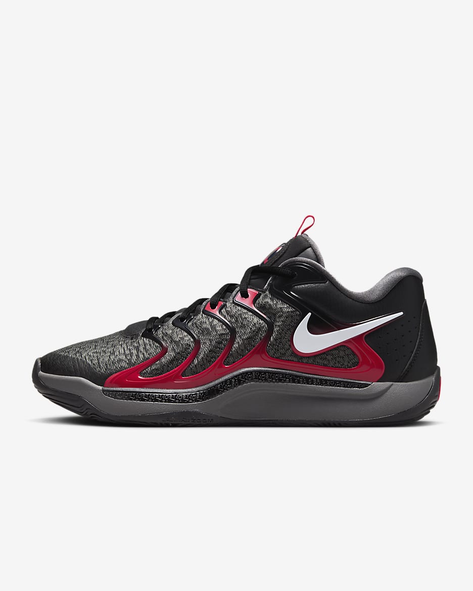 Sapatilhas de basquetebol KD17 - Preto/Cinzento Iron/Vermelho University/Branco