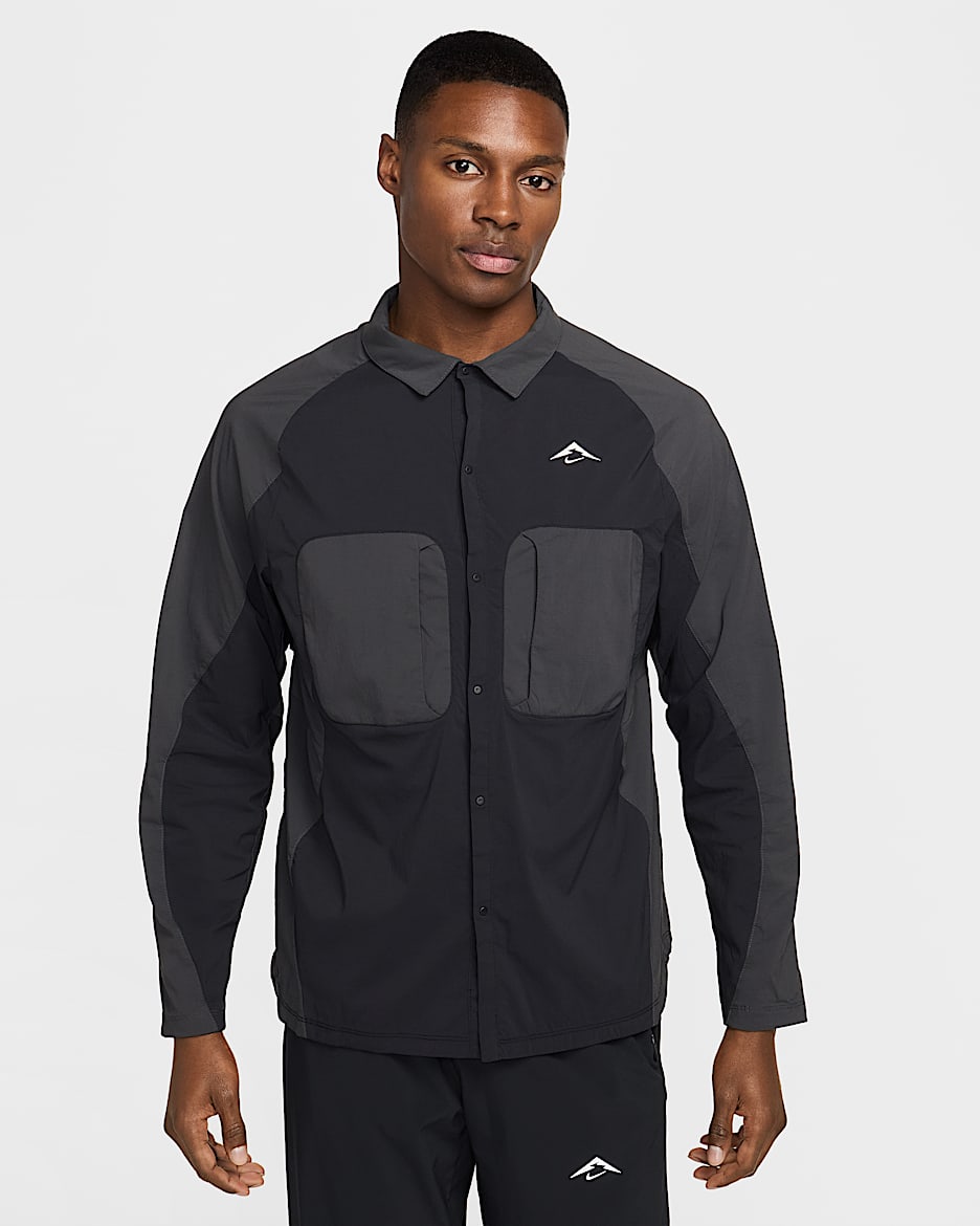 Nike Trail Dri-FIT ADV-UV-Shacket (Herren) - Schwarz/Anthracite/Summit White