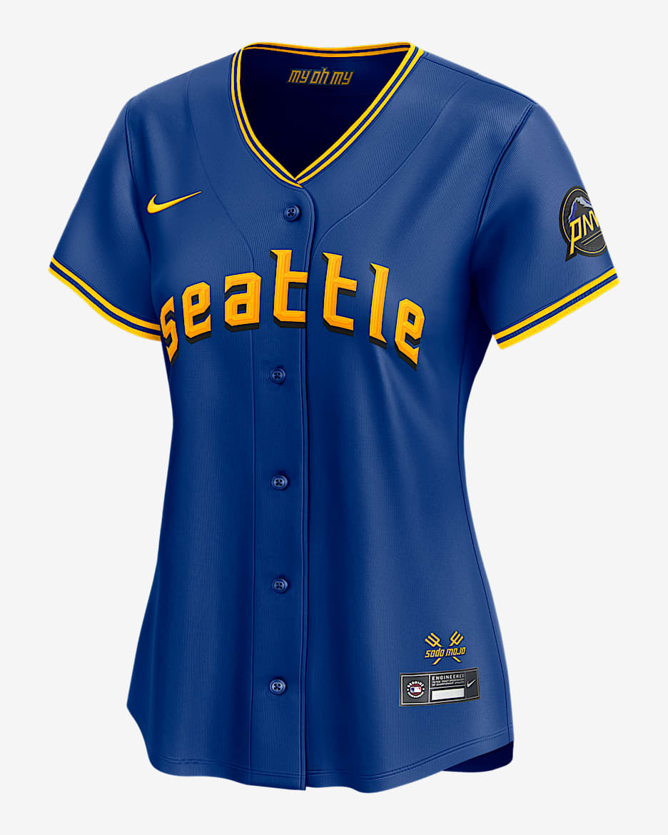 Julio Rodríguez Seattle Mariners City Connect Women's Nike Dri-FIT ADV MLB Limited Jersey - Rush Blue