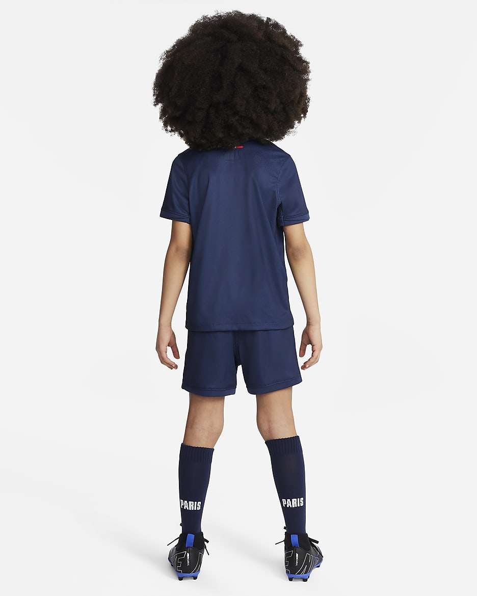 Paris Saint-Germain 2024/25 Stadium Home Younger Kids' Nike Football Replica 3-Piece Kit - Midnight Navy/Midnight Navy/White