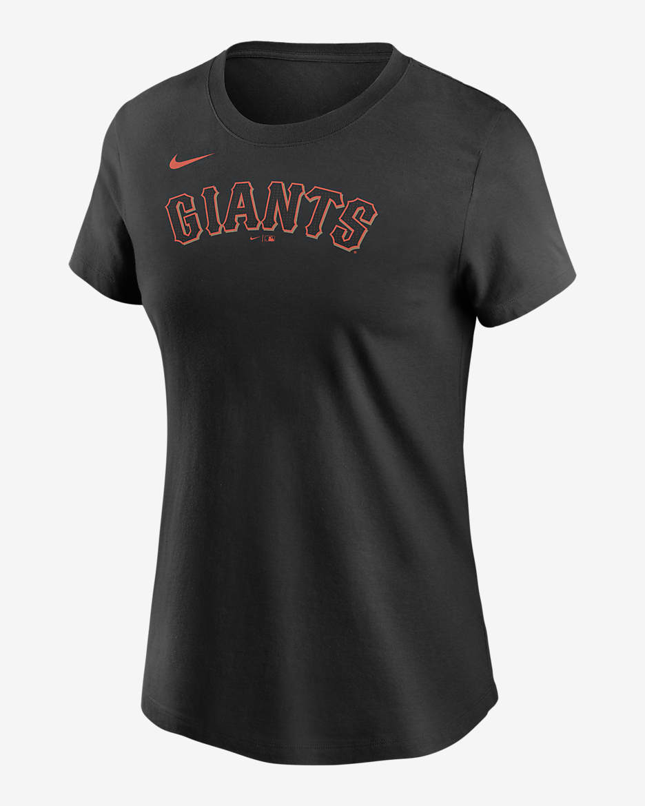 San Francisco Giants Wordmark Women's Nike MLB T-Shirt - Black