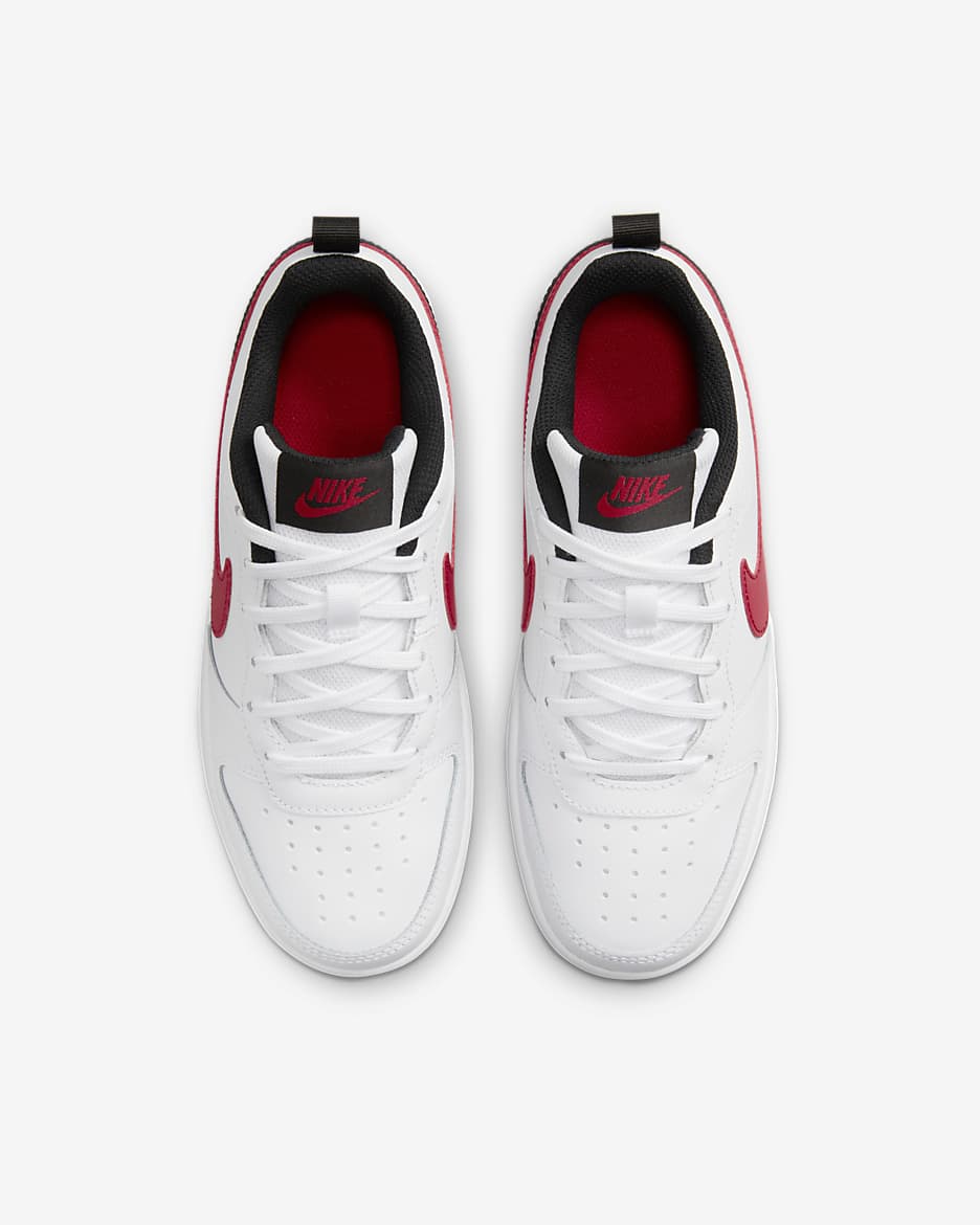 Nike Court Borough Low 2 Older Kids' Shoes - White/Black/University Red