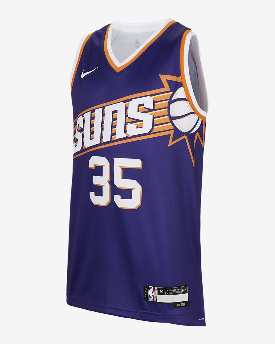 Dres Nike Dri-FIT NBA Swingman Phoenix Suns 2023/24 Icon Edition pro větší děti (chlapce) - New Orchid