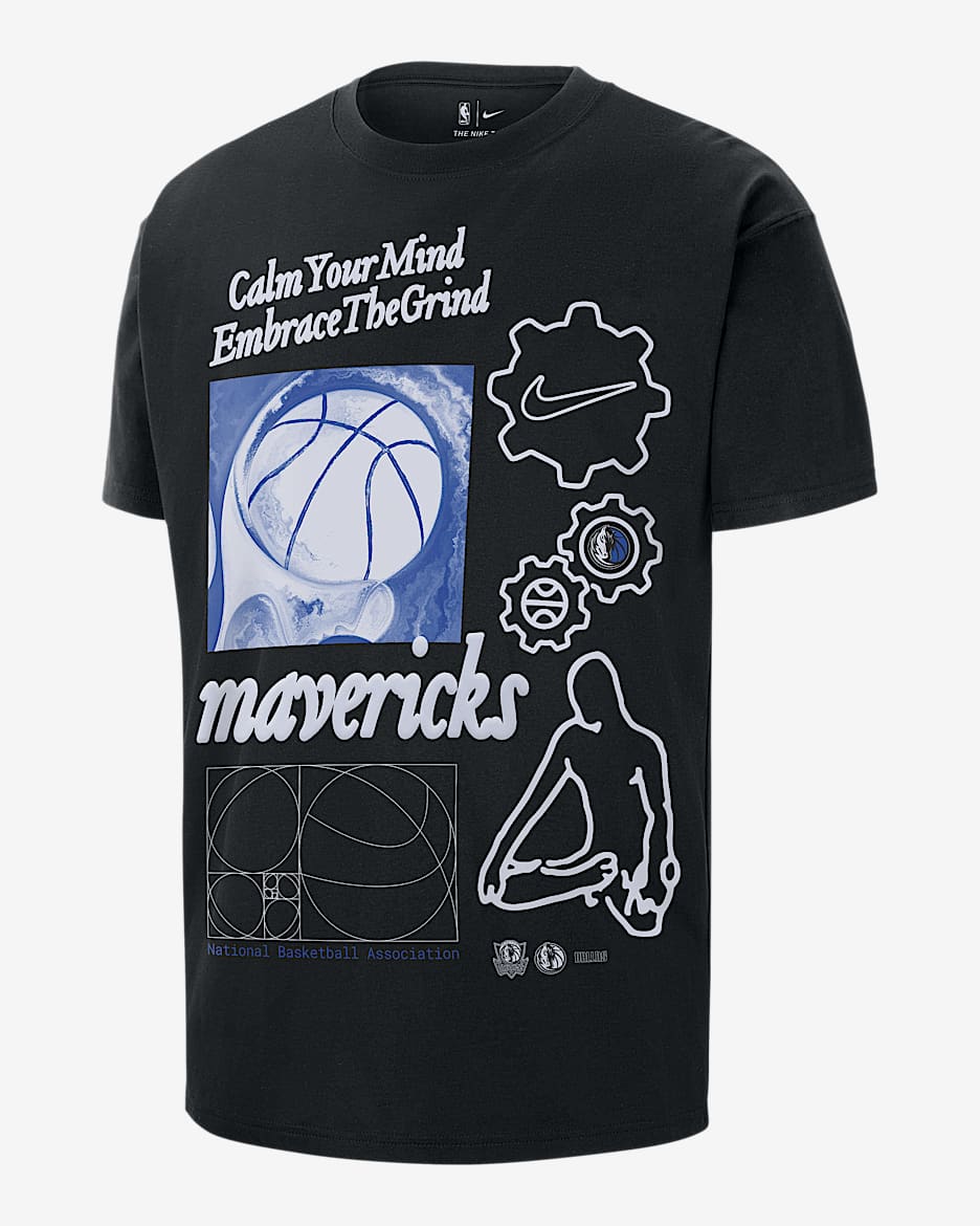 Dallas Mavericks Courtside Men's Nike NBA Max90 T-Shirt - Black