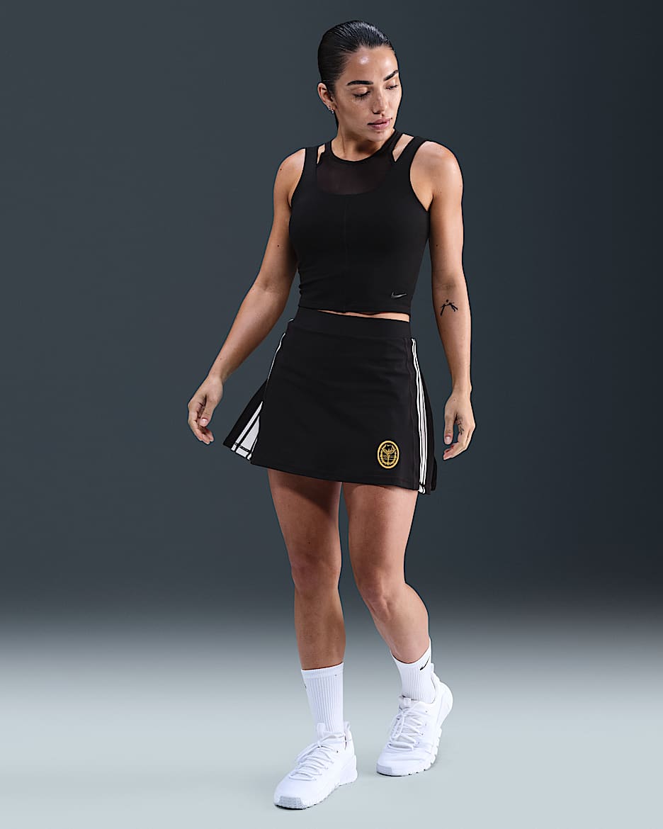 Nike Women's High-Waisted 3" Skort - Black/White/White