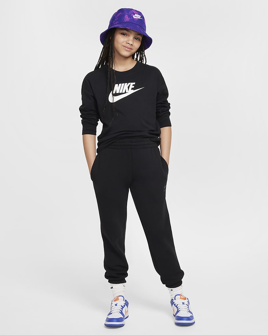 Nike Sportswear Big Kids' (Girls') Long-Sleeve T-Shirt - Black