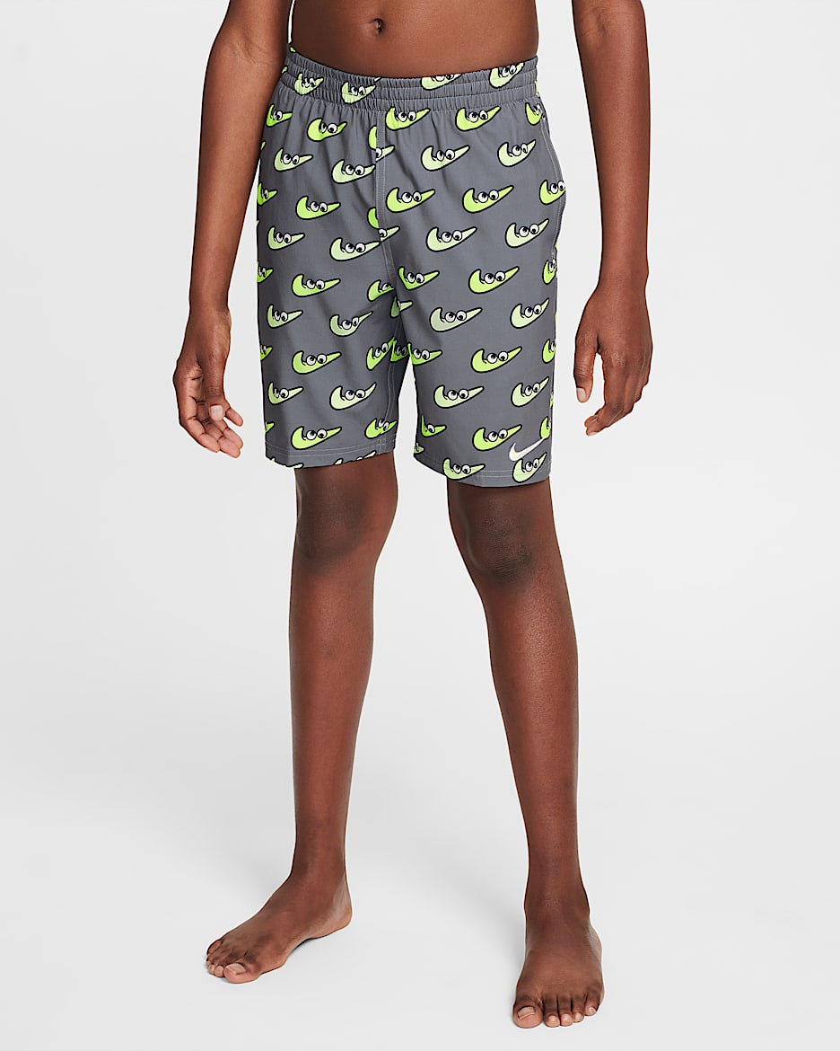 Shorts de voleibol de 18 cm con forro de ropa interior para niño talla grande Nike Swim Breaker - Gris azulado