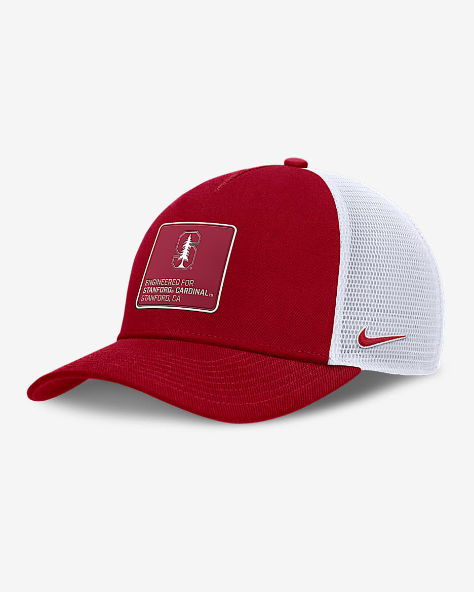 Gorra de rejilla universitaria Nike ajustable para hombre Stanford On-Field Rise Engineered - Rojo cardenal