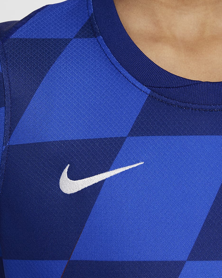 Croatia 2024/25 Stadium Away Younger Kids' Nike Football Replica Kit - Hyper Royal/Deep Royal Blue/University Red/White