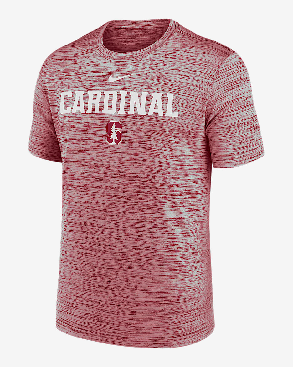 Playera universitaria Nike Dri-FIT para hombre Stanford Sideline Velocity - Carmesí