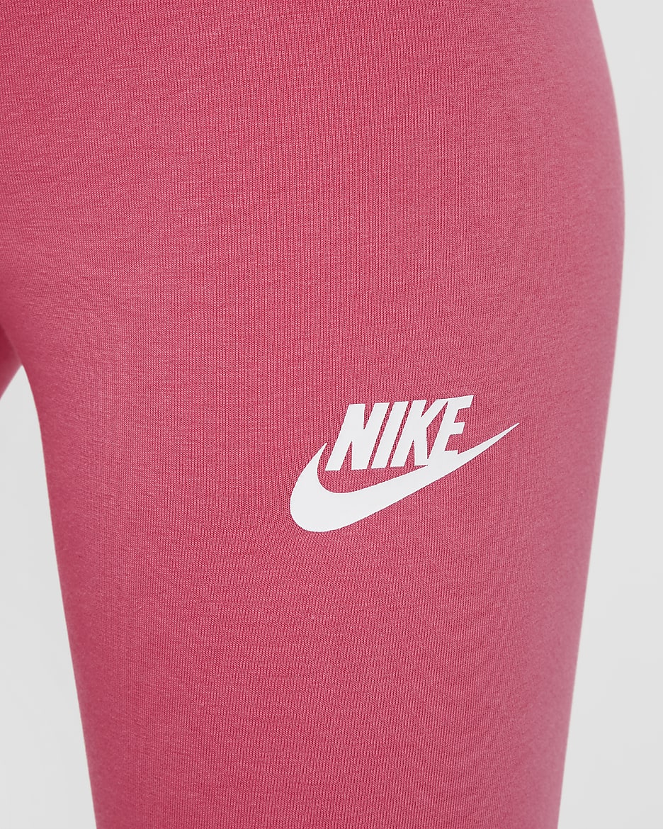 Mallas de tiro alto Nike Sportswear Classic - Rosa margarita/Blanco