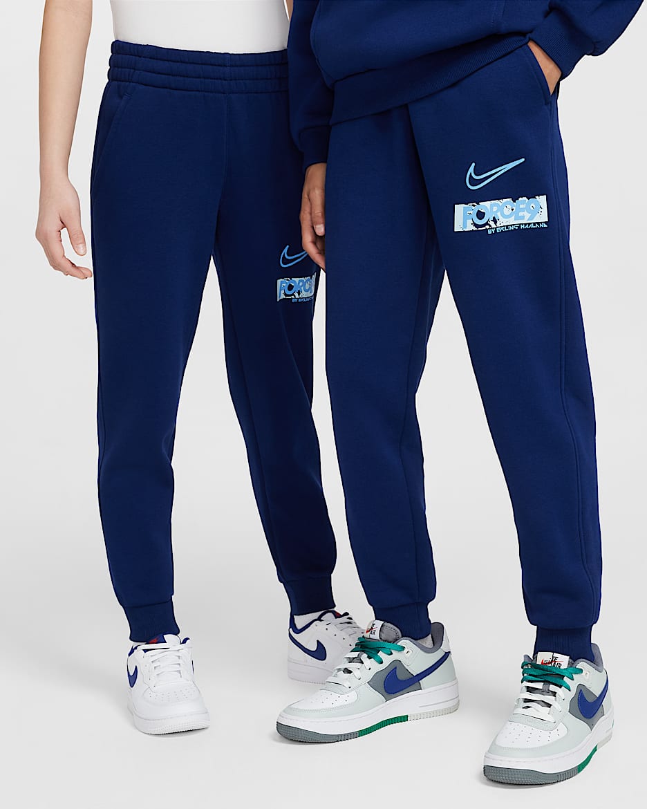 Erling Haaland Club Fleece Big Kids' Joggers - Blue Void/University Blue