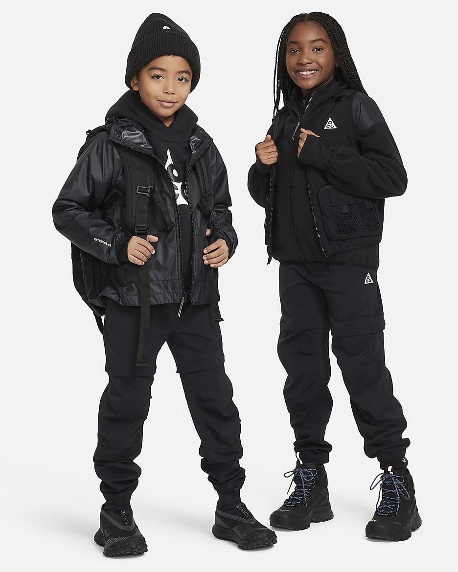 Nike ACG Repel Hike Older Kids' Convertible Trousers - Black/Dark Smoke Grey/Summit White