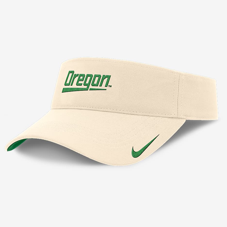 Oregon Ducks Primetime Ace Men's Nike Dri-FIT College Adjustable Visor - Natural