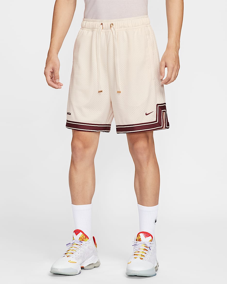 LeBron Men's 20cm (approx.) Basketball Shorts - Sail/Dark Team Red