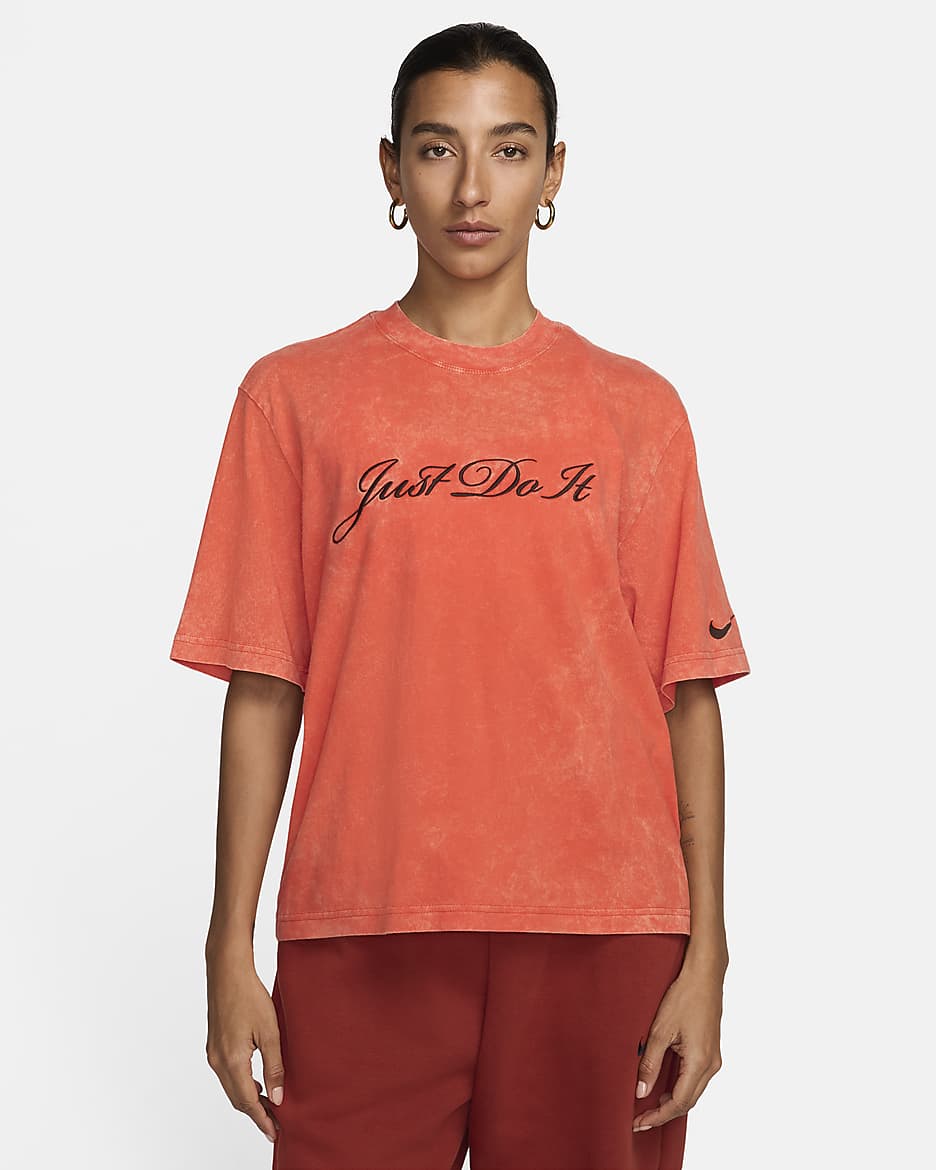 Playera para mujer Nike Sportswear - Arcilla cósmico/Marrón barroco