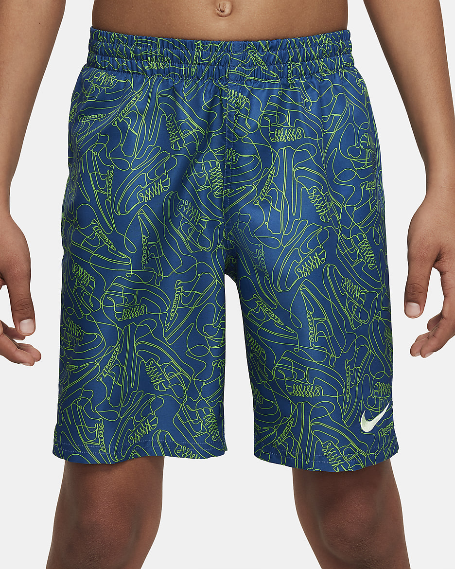 Shorts de vóleibol de 18 cm para niño talla grande Natación Nike Sneakers - Azul cancha