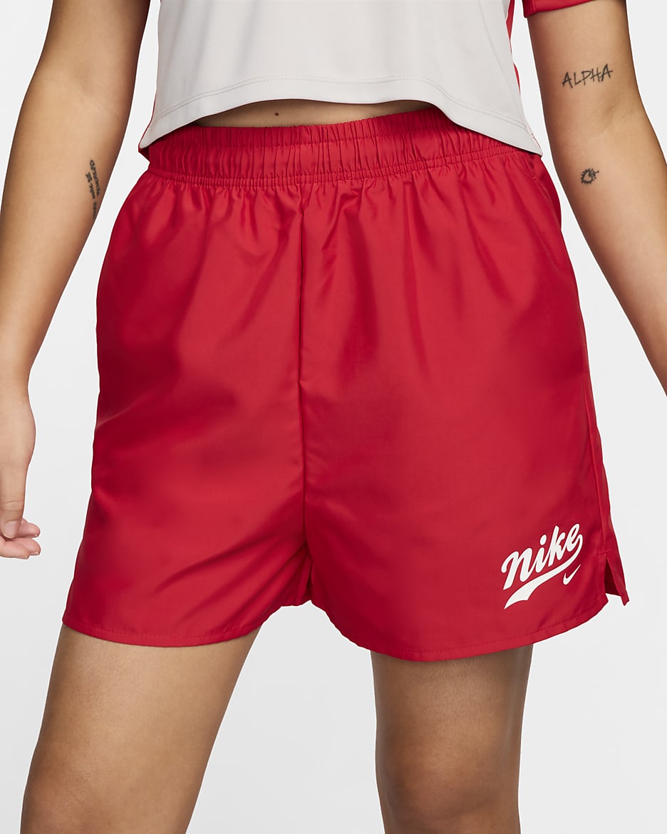 Nike Sportswear Women's Woven Shorts - Fire Red