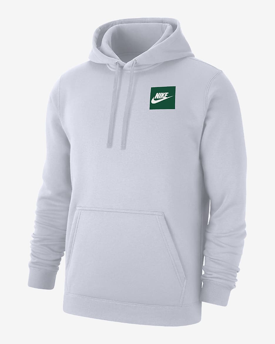 Nike Club Fleece Men's Pullover Hoodie - White