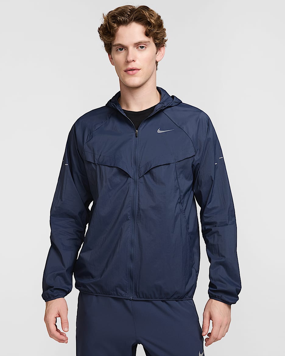 Nike Stride Men's Repel UV Running Jacket - Thunder Blue/Thunder Blue