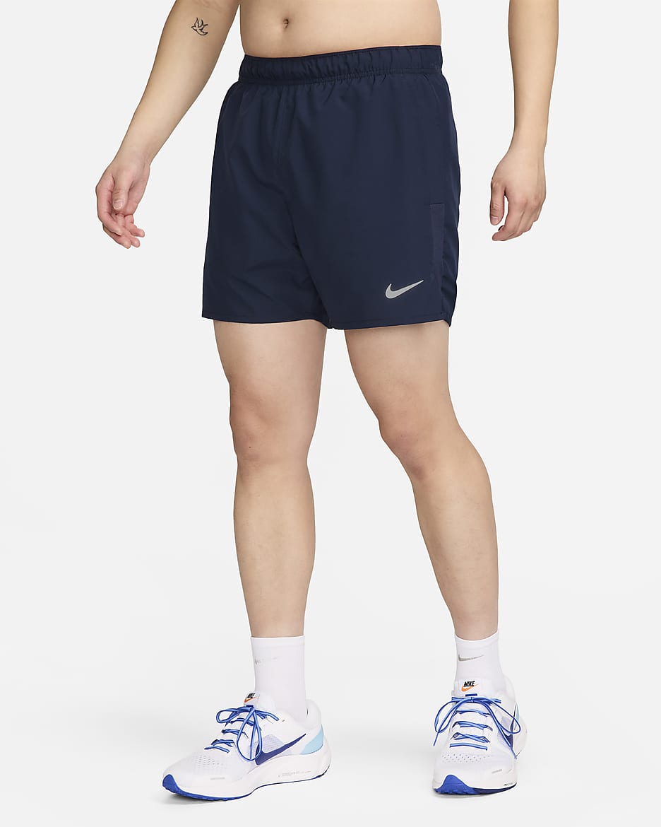 Nike Dri-FIT Challenger Men's 13cm (approx.) Brief-Lined Versatile Shorts - Obsidian/Obsidian/Black