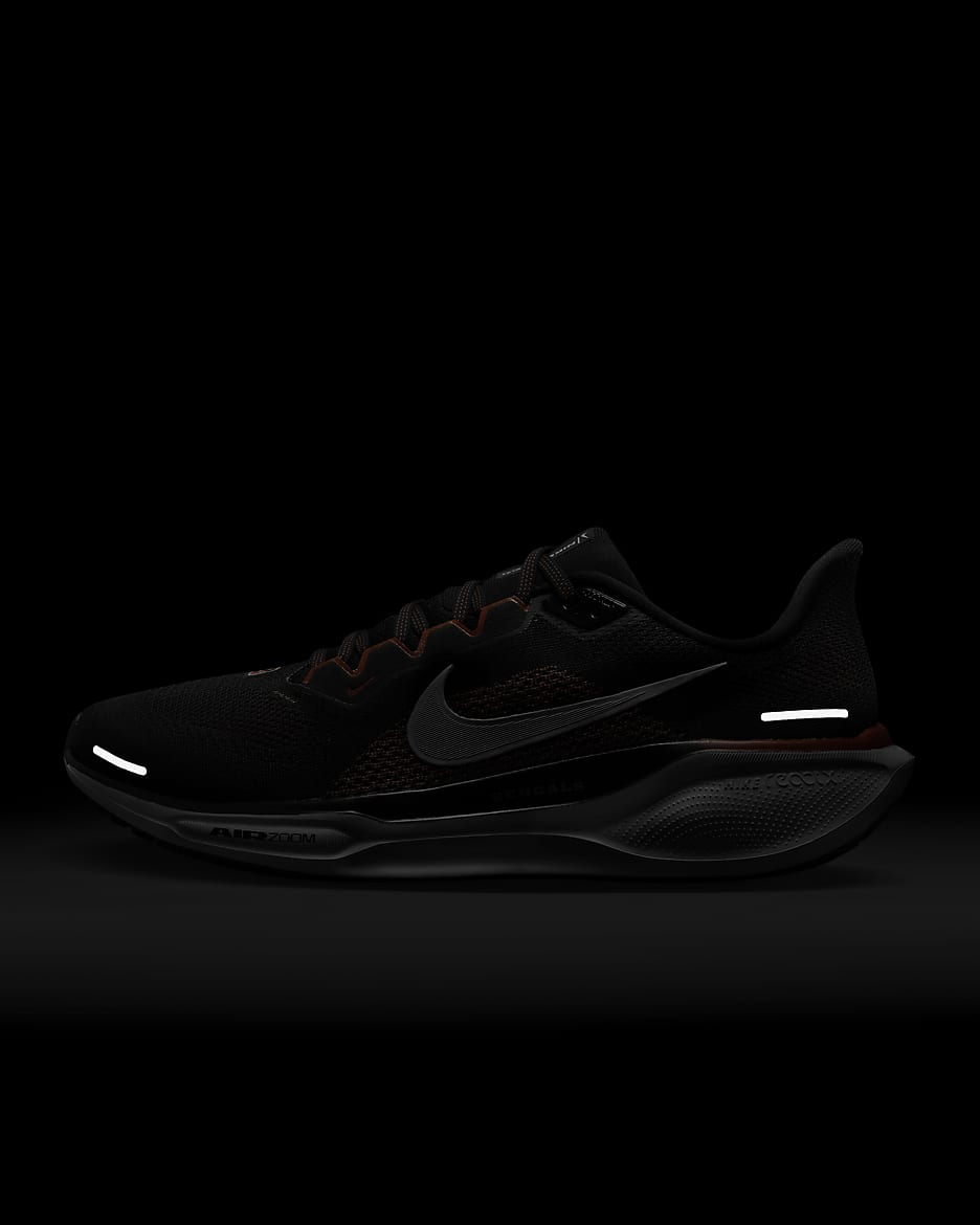 Nike Pegasus 41 NFL Cincinnati Bengals Men's Road Running Shoes - Black/White/University Orange/White