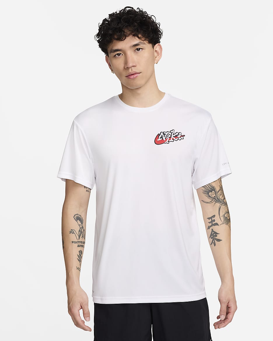 Playera Hydroguard de manga corta para hombre Nike Swim - Blanco