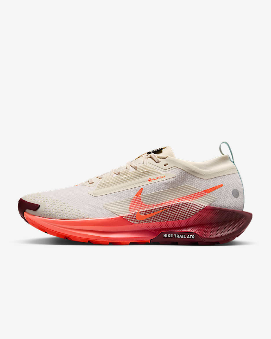 Nike Pegasus Trail 5 GORE-TEX Men's Waterproof Trail Running Shoes - Sail/Glacier Blue/Dark Team Red/Hyper Crimson