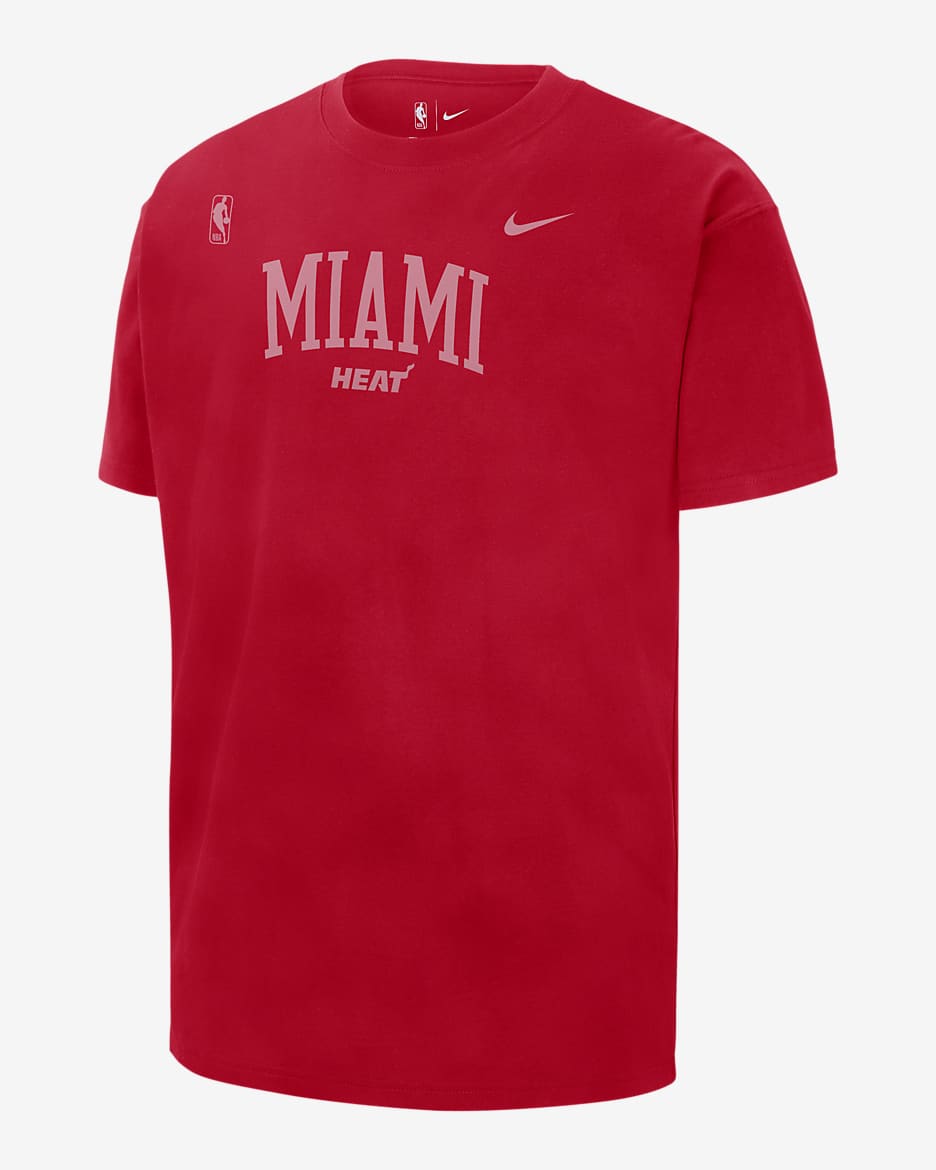 Miami Heat Courtside Max90 Men's Nike NBA T-Shirt - University Red