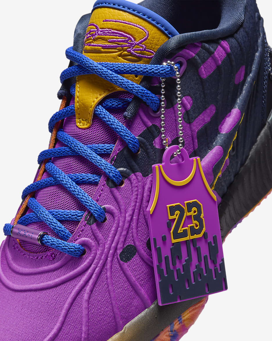 LeBron XXI SE "Summerverse" Big Kids' Basketball Shoes - Hyper Violet/Obsidian/University Gold/Hyper Royal