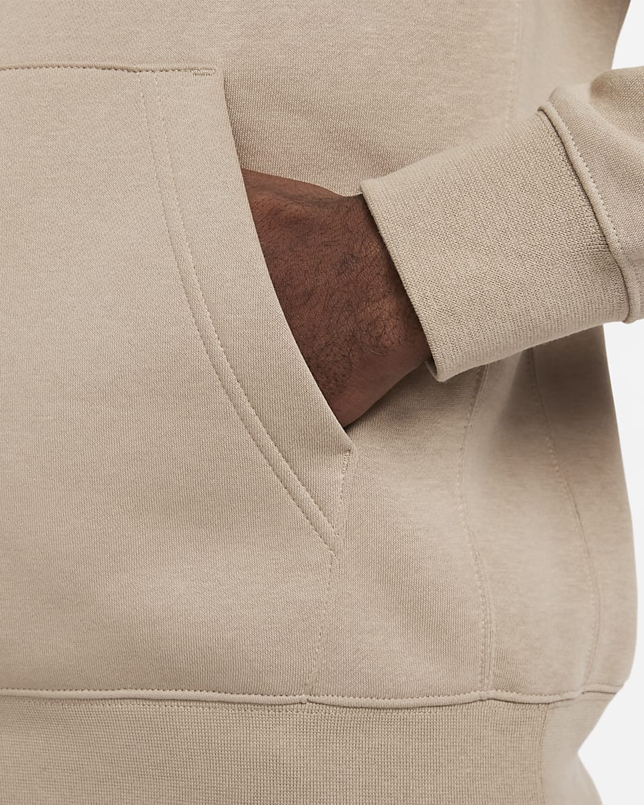 Nike Sportswear Club Fleece Pullover Hoodie - Khaki/Khaki/White