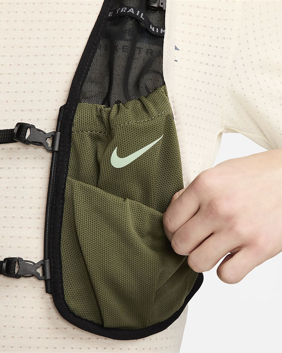 Nike Trail 2.0 Men's Running Gilet - Black/Medium Olive/Vapour Green