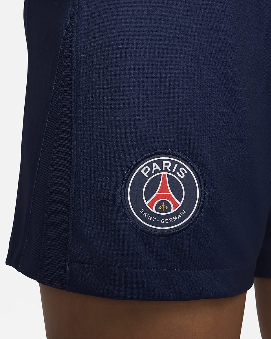 Paris Saint-Germain 2023/24 Stadyum İç Saha Nike Dri-FIT Kadın Futbol Taraftar Şortu - Midnight Navy/Beyaz