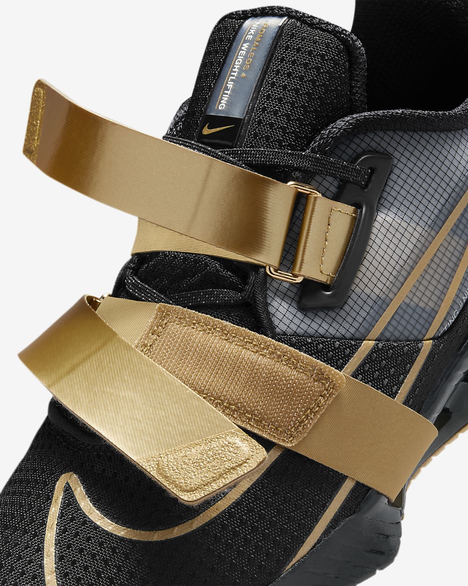 Nike Romaleos 4 schoenen voor gewichtheffen - Zwart/Metallic Gold/Wit/Metallic Gold