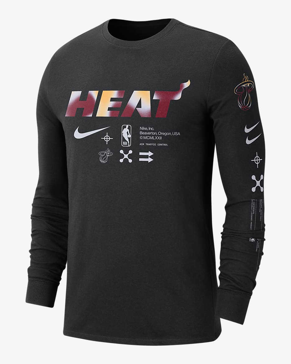Miami Heat Men's Nike NBA Long-Sleeve T-Shirt - Black