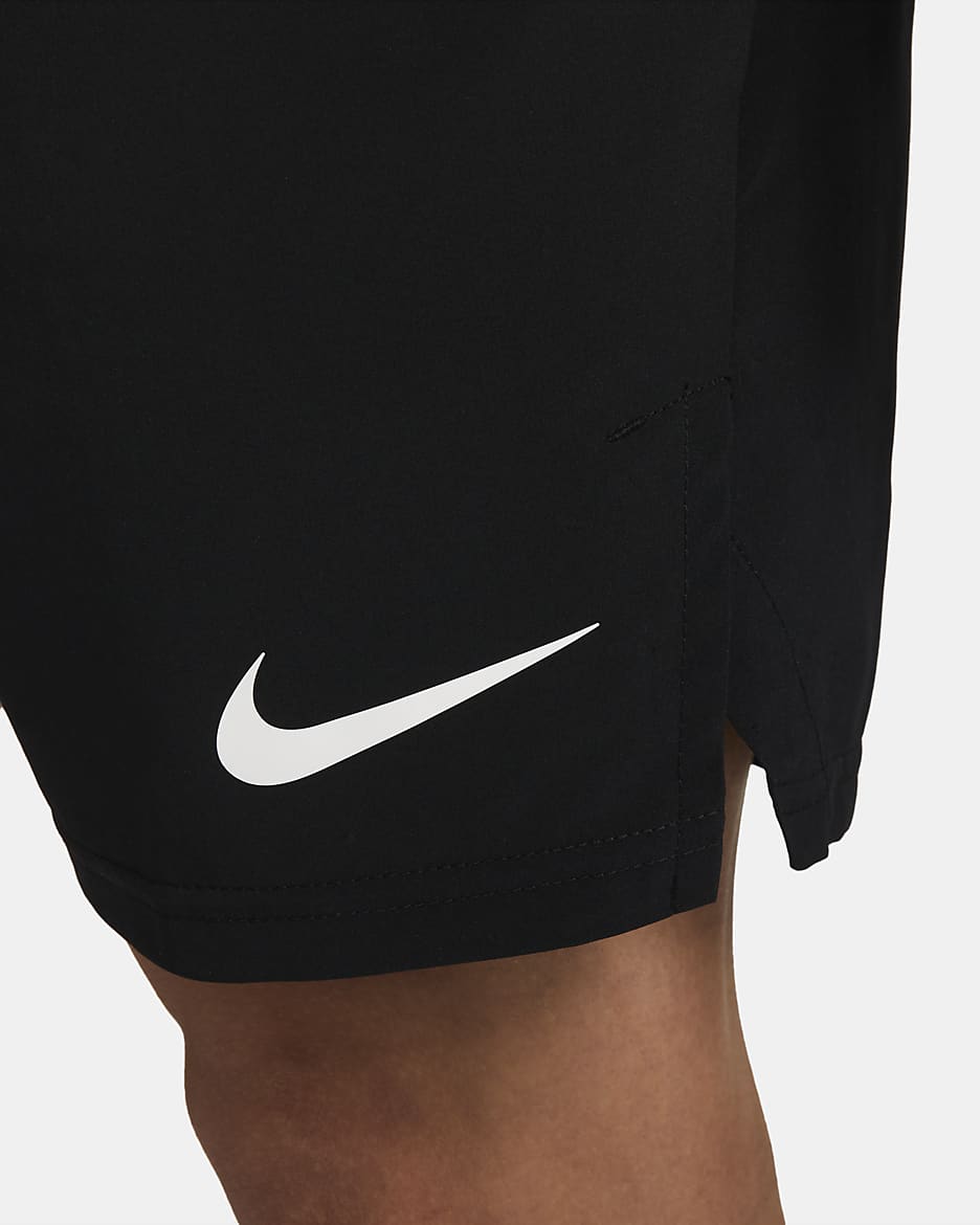 Shorts de entrenamiento de 20 cm para hombre Nike Pro Dri-FIT Flex Vent Max - Negro/Blanco