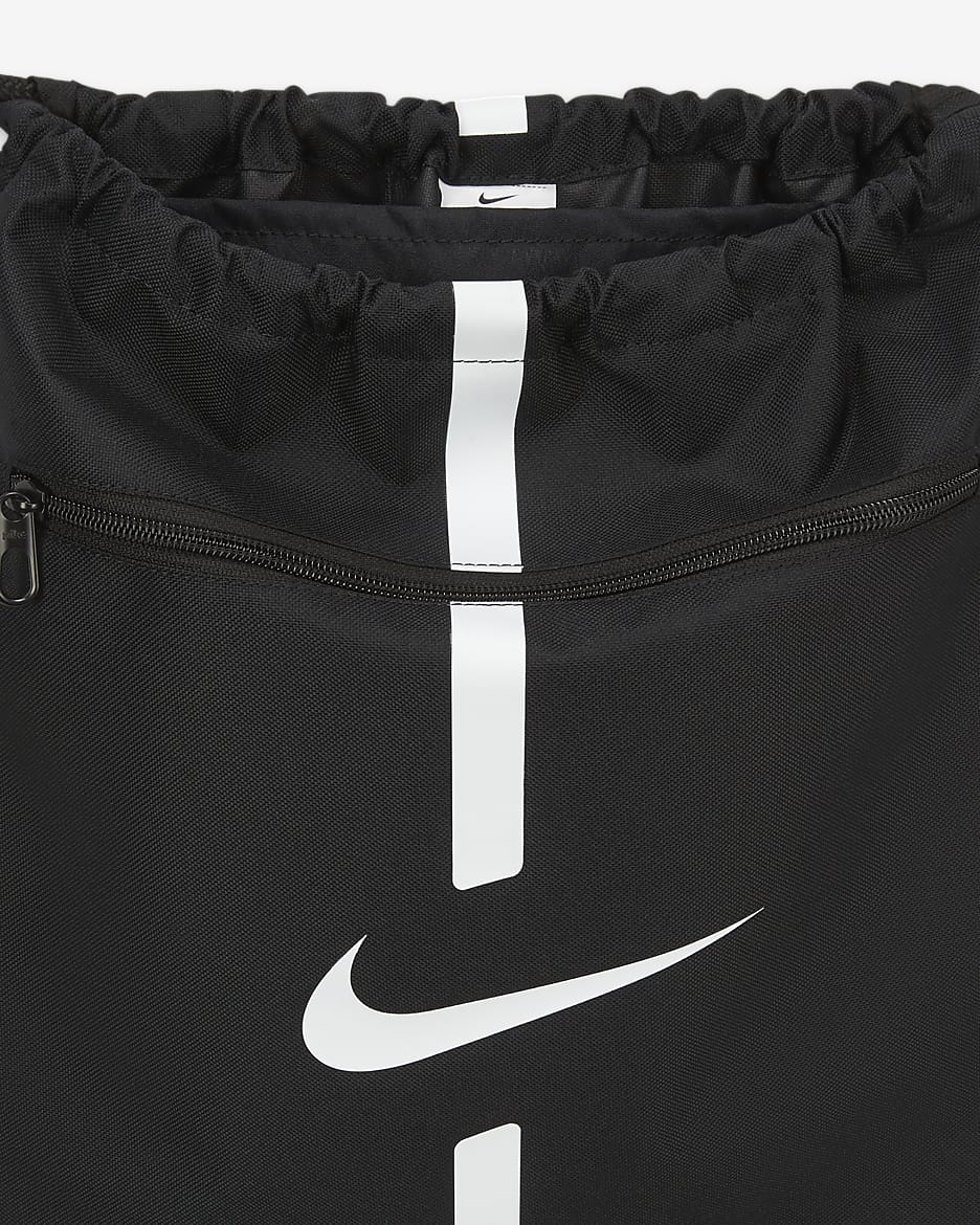 Nike Academy Fußball-Trainingsbeutel (18 l) - Schwarz/Schwarz/Weiß