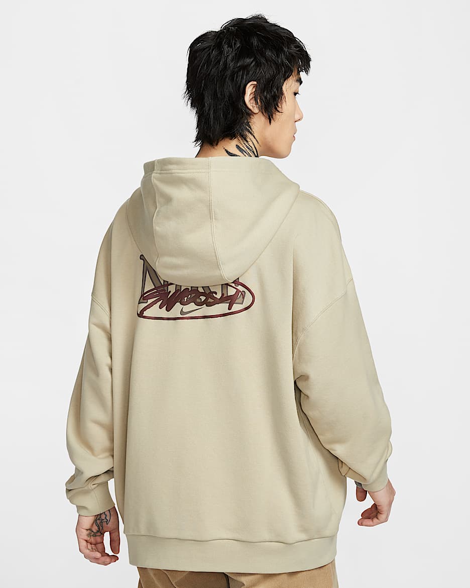 Nike Club Men's Oversized French Terry Pullover Hoodie - Desert Khaki/Desert Khaki