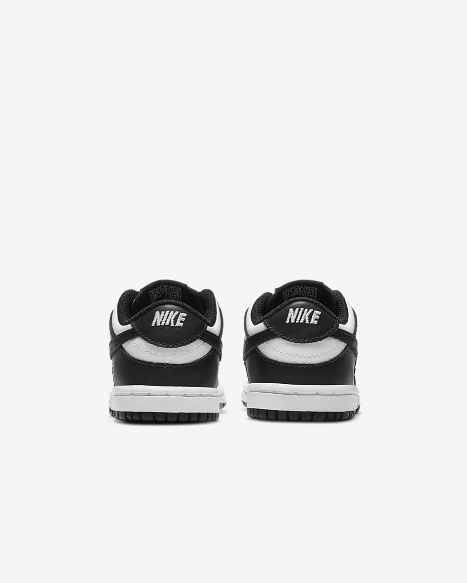 Nike Dunk Low Schuh für Babys und Kleinkinder - Weiß/Weiß/Schwarz