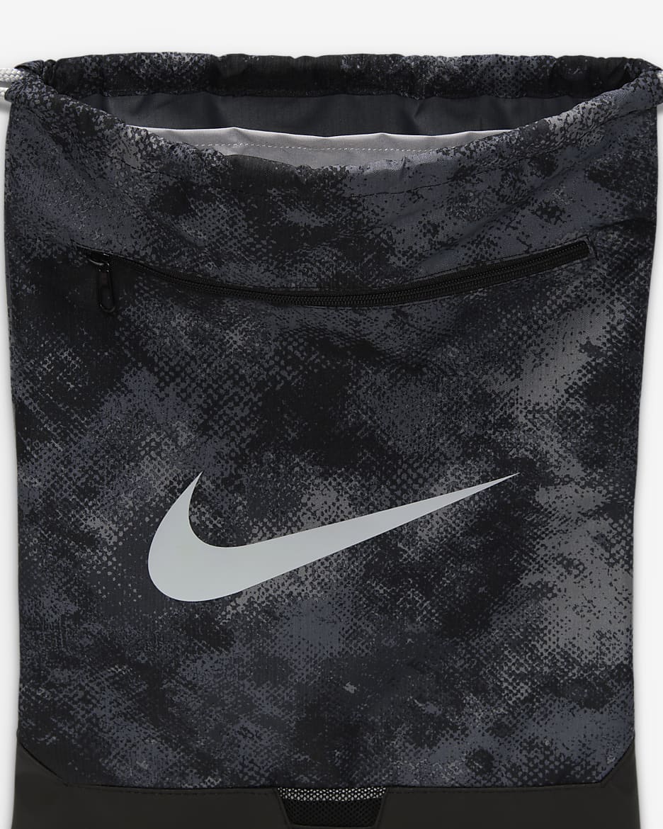 Nike Brasilia 9.5 Drawstring Bag (18L) - Iron Grey/Black/Light Smoke Grey