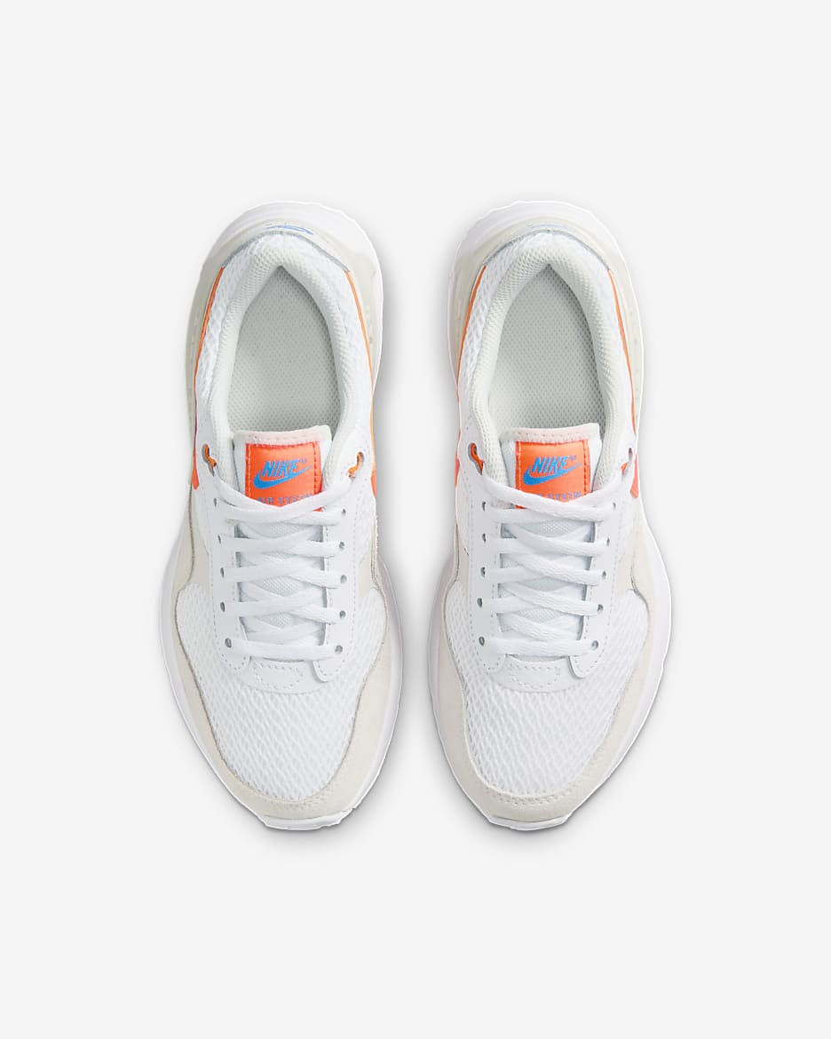 Nike Air Max SYSTM Older Kids' Shoes - White/Phantom/Photon Dust/Total Orange