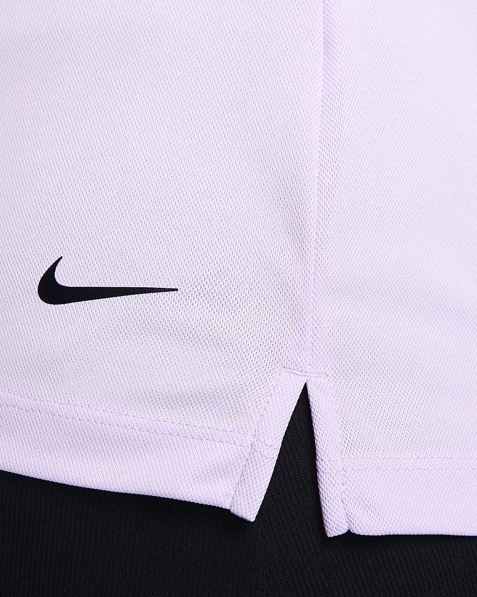 Γυναικεία μπλούζα πόλο για γκολφ Nike Dri-FIT Victory - Violet Mist/Μαύρο