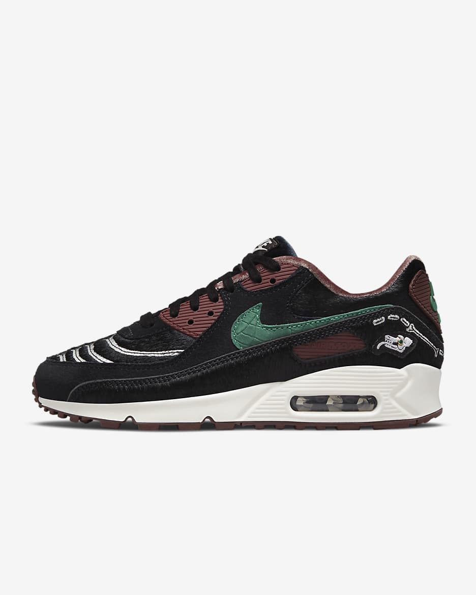 Calzado Nike Air Max 90 SE para mujer - Negro/Vela/Marrón terciopelo/Verde ruido
