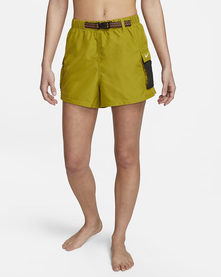 Nike Women's Cargo Cover-Up Swim Shorts - Moss