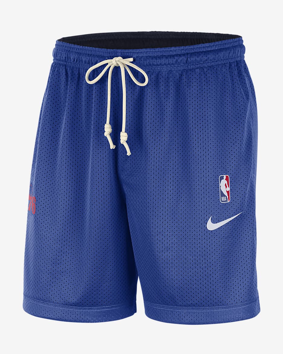 76ers Standard Issue Men's Nike NBA Reversible Shorts - Rush Blue/College Navy/University Red/White