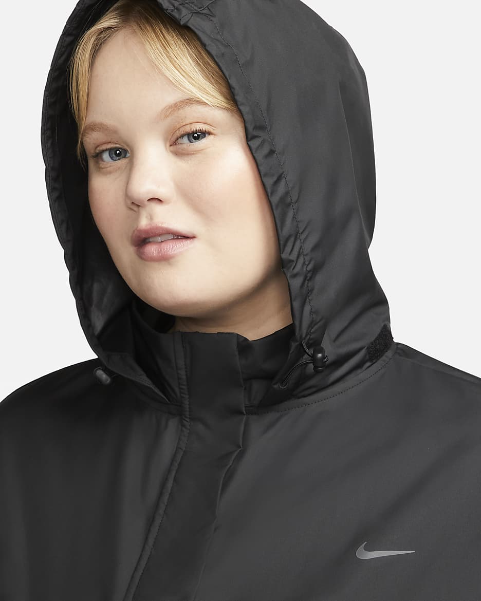 Nike Fast Repel løpejakke til dame (Pluz Size) - Svart/Svart